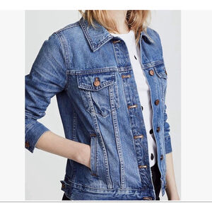Madewell 100% Cotton The Jean Jacket in Pinter Wash Sz M